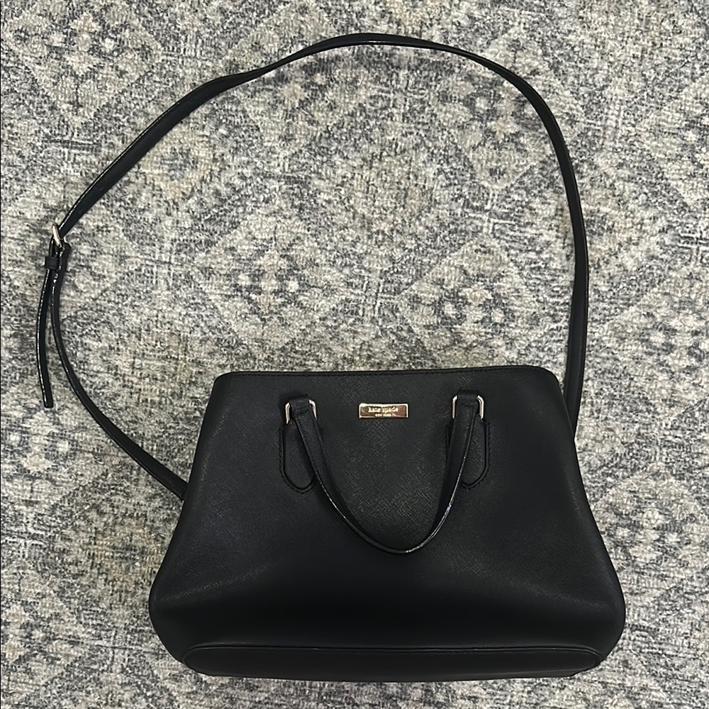 Kate Spade Black Satchel Bag with Structured Design